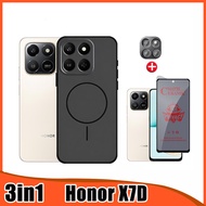 3in1 Honor X7D Thin Matte Phone Case for Honor X9D X7C X7B X6B X6C Ceramic Screen Protector Camera L