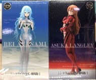 全新 SEGA 景品 figure EVA 女主角 明日香 + 綾波麗 一套兩盒 長髮版