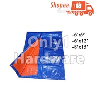 CANVAS BLUE ORANGE HIGH QUALITY CANVAS BLUE ORANGE WATER RESISTANCE CANVAS 6'x9' 6'x12' 8'x15'