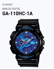 G-SHOCK GA-110HC-1A 黑色藍色手錶