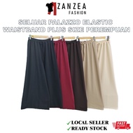 ZANZEA FASHION SELUAR PALAZO PEREMPUAN MUSLIMAH/ WAIST ELASTIC WIDE LEG PANTS/ SELUAR PALAZO PLUS SI