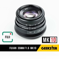 NEW Fujian X MK10 35mm f1.6 ✨ ไม่ต้องใช้ตัวแปลง สำหรับ กล้อง Mirrorless ( FUJI / OLYMPUS / SONY / PANASONIC / CANON ) ( เลนส์หลังละลาย เลนส์มือหมุน เลนส์ละลาย FujianX M43 M4/3 35 mm f 1.6 )