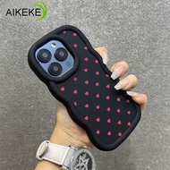 Simple Love Heart 3D Wave Phone Case For OPPO F31 Pro F29 Pro F27 Pro Plus F25 F23 F21 F21S Pro F19 