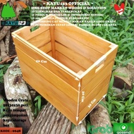 Wooden Crate 50x30x30 Wooden storage box 0048