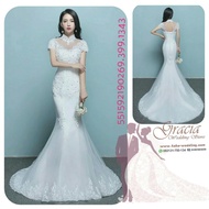 gaun pengantin putih duyung