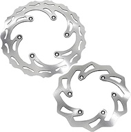 TOPCARSET 260MM 220MM Front Rear Brake Disc Rotor 2PCS Compatible with KTM 125 250 350 450 500 1994-