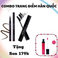 Korean Combo Eyeliner FB Tattoo 02 Brown and Long and Curling Mascara 360 FB