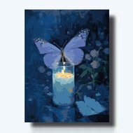JINYOU paint by number butterfly hand-painted oil paint birthday gift living room bedroom wall decoration painting 20x30/30x40cm