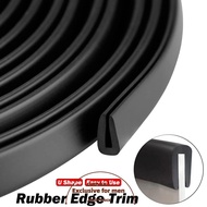 CYMX Edge Trim Strip, Rubber U Shape Door Edge Strip,  Black Edge Protector Doors