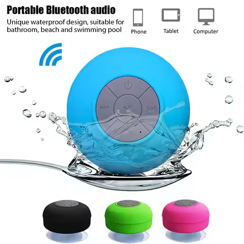 Mini Portable Bluetooth Speaker Wireless Waterproof Shower Bathroom for Phone Soundbar Hand Free Car