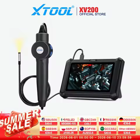 XTOOL XV200 is an upgraded of XV100 8.5mm HD Endoscope Camera Micro 8 LED Car Endoscope Inspection B