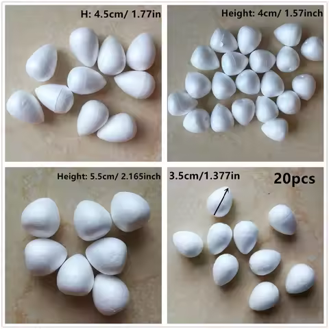 2cm 3cm 3.5cm 4cm 4.5cm 5.5cm Drop-Shaped Foam Rose Bud Stamens For Silk Flowers Wire Mesh Materials