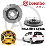 BREMBO XTRA Volkswagen Golf R MK6 Rear Drilled Sport Racing Brake Disc Rotor