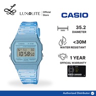 [Luxolite] Casio F-91 F91WS-2D F-91WS-2D F-91WS-2DF Transparent Blue Resin Band Army Digital Kids Me