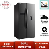 Toshiba Side By Side Door Inverter Refrigerator (591L) GR-RS682WE-PMY(06)