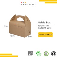 Gable Box Hampers Souvenir Gift Pack Snack 16x9x11 Non Laminasi