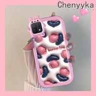 เคส Chenyyka สำหรับ OPPO A16K เคส A54s A16s A16 A16E การ์ตูน3D ลายดอกไม้สีสันสดใสน่ารักเลนส์กล้องถ่ายรูปแบบนิ่มมอนสเตอร์ตัวน้อยซิลิโคนเคสใสกันกระแทกแบบใสเคสป้องกันง่าย