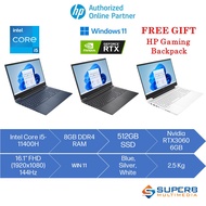 HP Victus 16-d0299TX Blue, 16-d0303TX Silver, 16-d0319TX White Laptop (Intel Core i5 11400H, 8gb ram