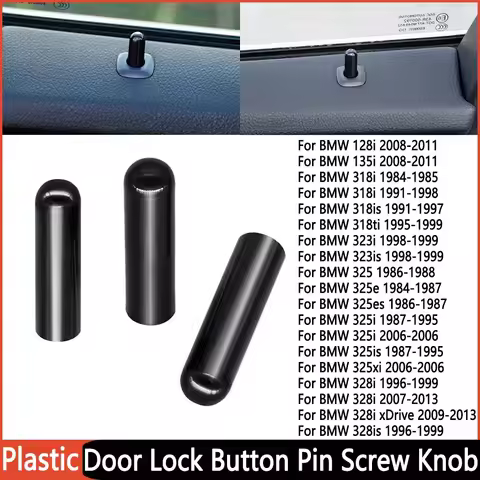 Door Lock Button Pin Screw Knob Black for BMW F10 F02 F07 E70 525 730 X1 X6 Z3 Z4 M3 M6 3 Series Rep