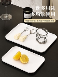 Oversized Tray White Rectangular Plastic Dining Tray Thickened School Cafeteria Serving Dish Commerc