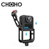 For Gopro Max2 Accessories Aluminum Frame Metal Shell Protective Case Alloy Cage Shockproof + Rubber