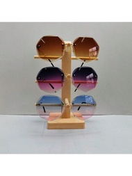 木製眼鏡展示架與太陽眼鏡收納盒