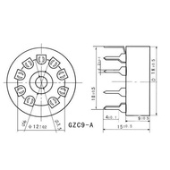 20PCS PCB 9Pin Ceramic B9A Vacuum Tube Socket Audio HIFI DIY Amps for 12AX7 12AU7 12AT7 ECC81 ECC82 