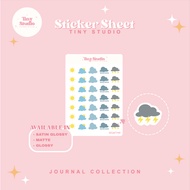 Weather Sticker, Icon Sicker, Aesthetic Journaling, Mini Sticker Sheet
