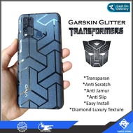 Garskin Glitter Transformer Transparent Anti-Scratch Backdoor for Real Me GT 6, GT 6T, C21Y, C25, C2