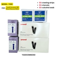 Yuwell YS330 Blood Glucose Test Kit + Lancets + Alcohol Swab 50 PCS SET