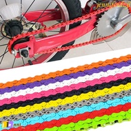 JENNIFERDZJI Bicycle Chains Multicolors Ultralight 1/2" x 1/8" Single Speed Track Blike for BMX 94 L