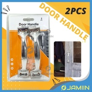 [2PCS] Silver Door Handles Door Handle Hardware with Screws Wardrobe Easy to Install Door Handles Handle Pintu Kabinet