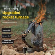 Stainless Steel Camping Stove Portable Collapsible Wood Burner Collapsible Burning Rocket Stove Picn