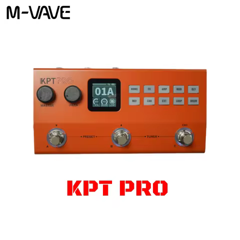 M-VAVE KPT PRO Professional Guitar Bass Effect Pedal Bluetooth 5.0 XLR Output Drum Rhythm 60 IRs Dua