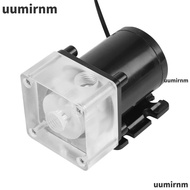 UUMIR CPU Water Pump, G1/4 Thread 12V DC Water Cooling Pump, Durable 500L/H Noiseless Compact PC Wat