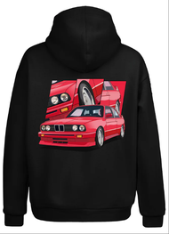 Hoodie "Red M3 E30"-High quality cotton Sweater M-3XL