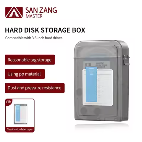 SANZANG 1/5PCS 2.5"/3.5" IDE SATA HDD Hard Drive Disk PP Plastic Storage Box Case Enclosure Cover Gr
