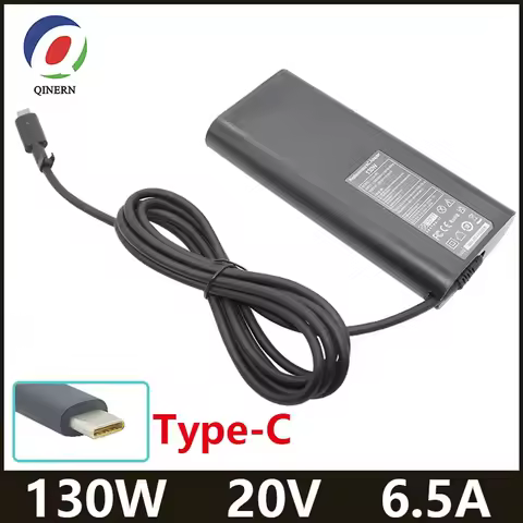 130W 20V 6.5A Type-C Laptop Adapter Charger For Dell XPS 15 9570 9575 DA130PM170 HA130PM170 HA130PM1