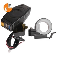 C1FB 20-80V E-Bike Handlebar USB Charger 24V 36V 48V 60V QC3.0 Quick Charger Adapter(Red Light) Easy