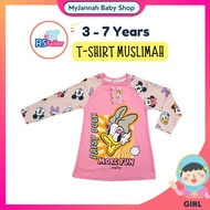 3-7Y  Baju T-Shirt Budak Perempuan Muslimah Kids Girl T-Shirt RS Seller Top Cotton