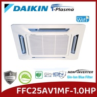 Ceiling Cassette 1HP DAIKIN R32 SkyAir Mini Cassette FFC25AV1MF Non Inverter FFC25A Air Conditioner FFC-A FCC Ceiling Cassette Aircond