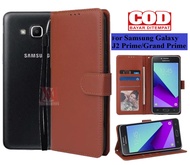 SAMSUNG GALAXY J2 PRIME/GRAND PRIME-Leather Flip Cover Wallet Case Kulit - Casing Dompet Case Wallet