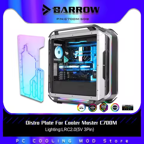 Barrow Distro Plate for Cooler Master C700M Computer Case,MOD Waterway Board Kit For CPU GPU PC Wate