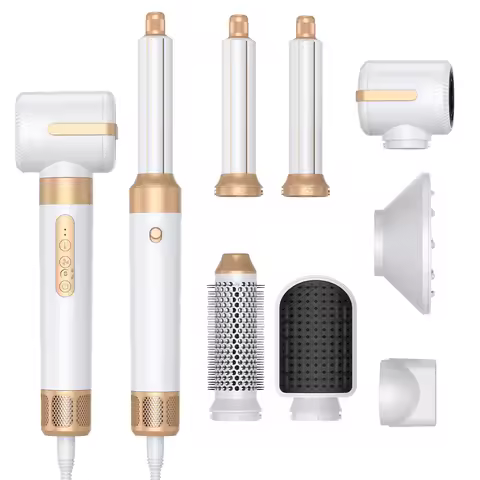 7 in 1 Professional Hair Dryer Brush 110,000 RPM Brushless Hot Air Volumizing Blow Dryer Brush Air S