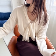 [HARPER] Hooded Shawl Knit Top | Long Sleeve Knitted [CLE71441H]