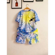 27-60kg Large size short sleeve boys' clothes set - VNXK stone-washed boys' clothes set