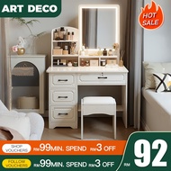 Almari Makeup Dressing Table Makeup Table With LED mirror Meja Solek Meja Makeup Bedroom Vanity Tabl