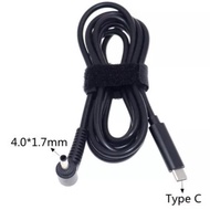 Dây Cáp Sạc Đầu Chuyển Đổi Sạc PD 100W USB Type C sang DC 4.0x1.7 mm / 4.0*1.7 mm bọc dù chuyên dụng