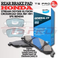 Honda Stream Odysee Elysion Crossroad SMA RB1 RR1 SFE Bendix Rear Disk Brake Pad Disc Brek DB1847GCT