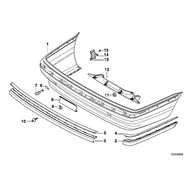E38 REAR BUMPER COVER + CHROME 6item（number 2-3-4-5）